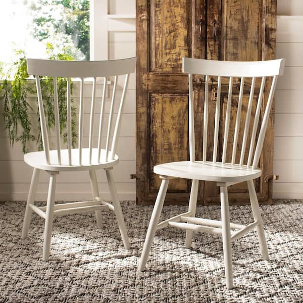 SAFAVIEH Riley Off-White Wood Dining Chair (Set of 2)