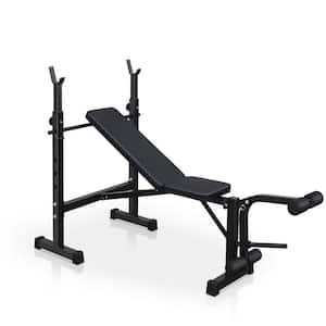 32.68 in. D x 67.72 in. W x 46.46 in. H Olympic Weight Bench, Bench Press Set with Squat Rack and Bench