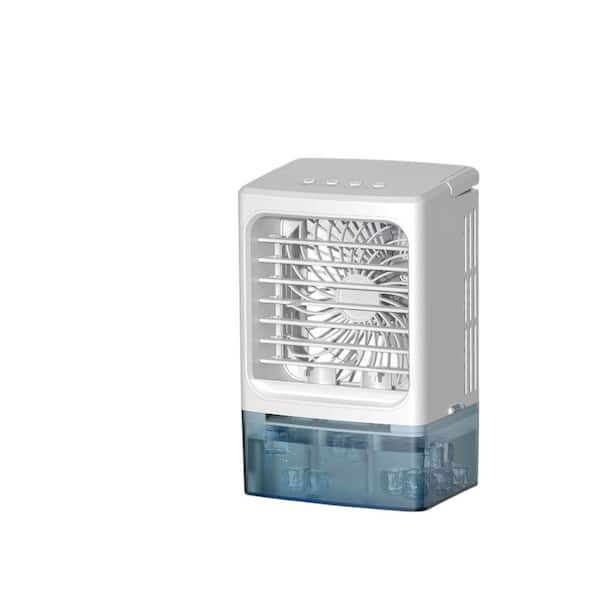 Adrinfly 6-7 Hours 3-Wind Speed Icy Mist Mode Portable Air Conditioner Evaporative Cooler 900ML Tank with Timer 7-Lights