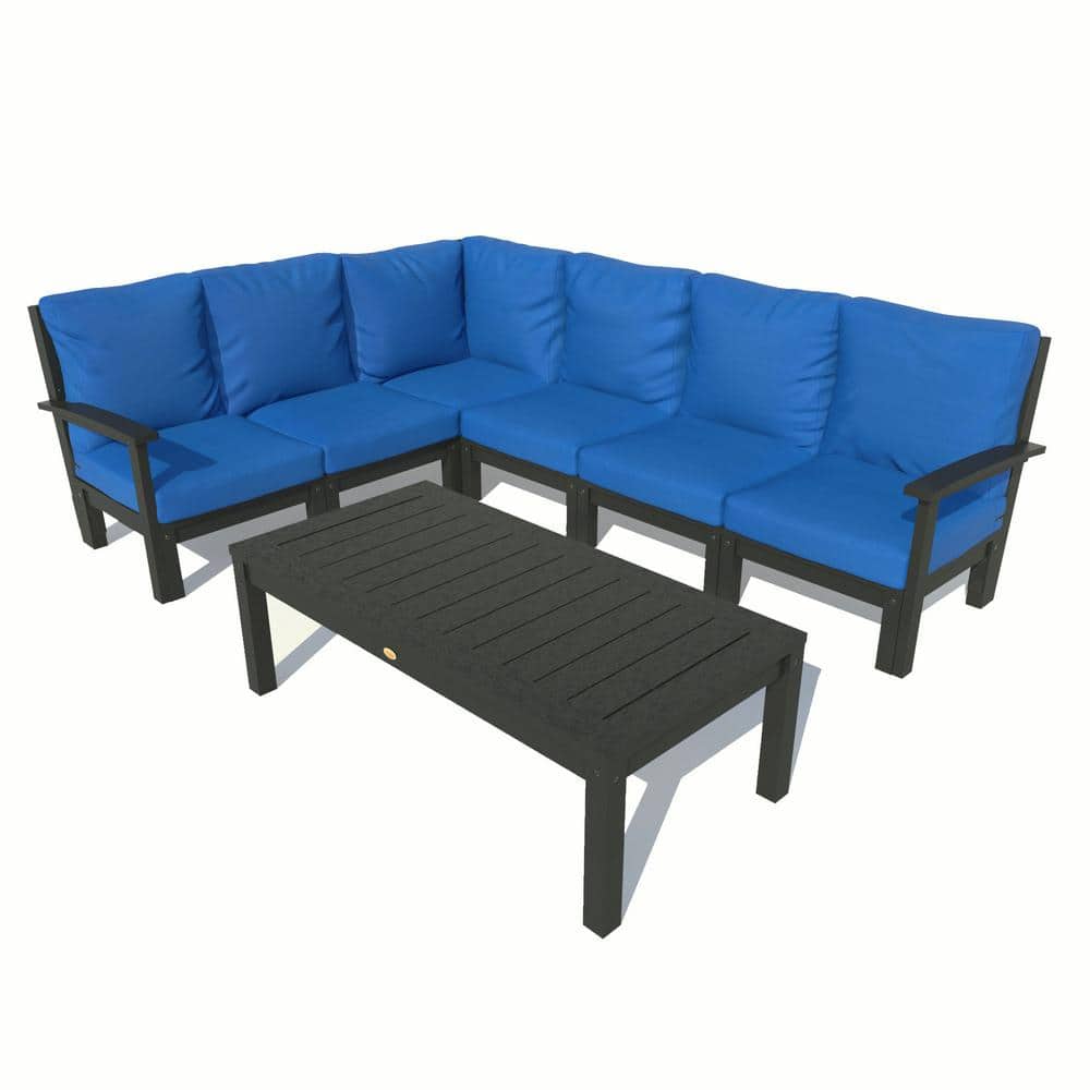 Highwood Bespoke Deep Seating 7Piece Plastic Outdoor Sectional Set