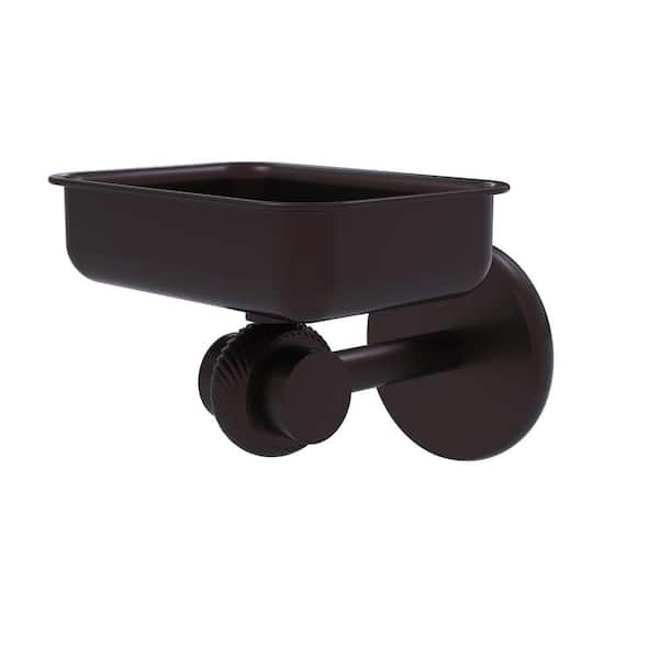 Allied Brass Satellite Orbit Two Collection Wall Mounted Soap Dish with Twisted Accents in Antique Bronze