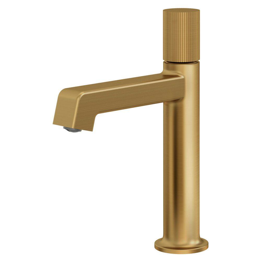 1-Handle Modern Linear Single Hole Bathroom Sink Faucet, 1.2 GPM with Pop-Up Drain and Spot-Resistant in Brushed Gold price history on PriceWatchPro