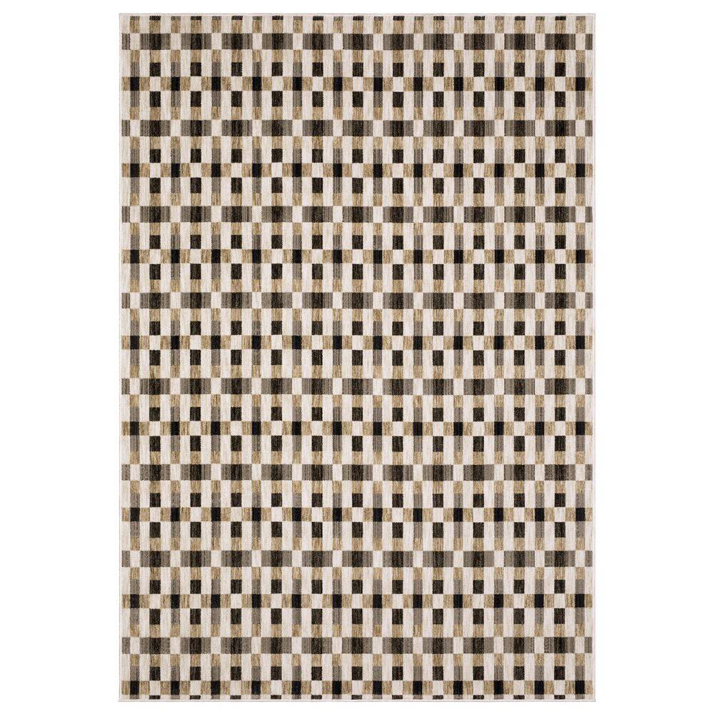 Helix Black/Gold 5 ft. x 8 ft. Checkerboard Geometric Polyester Indoor Area Rug price history on PriceWatchPro