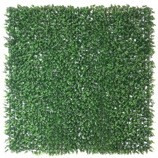 CREATIVE SURFACES English Boxwood 40 in. x 40 in. Artificial Hedge Panel (2-Pack)