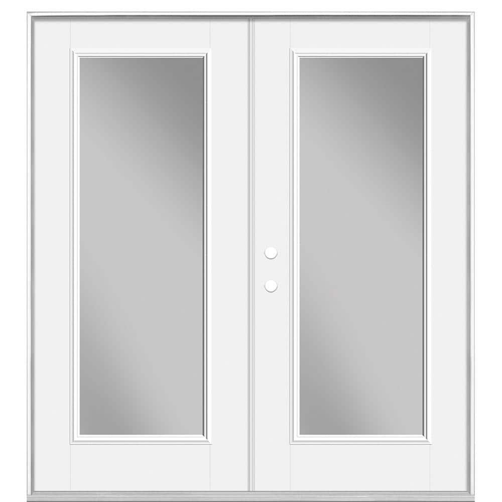 72 in. x 80 in. Right-Hand/Inswing Primed White Fiberglass Prehung Full Lite Clear Glass Smooth Patio Door price history on PriceWatchPro