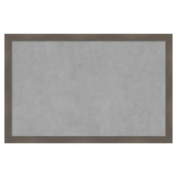Amanti Art Edwin Clay Grey 34 in. x 22 in. Framed Magnetic Board