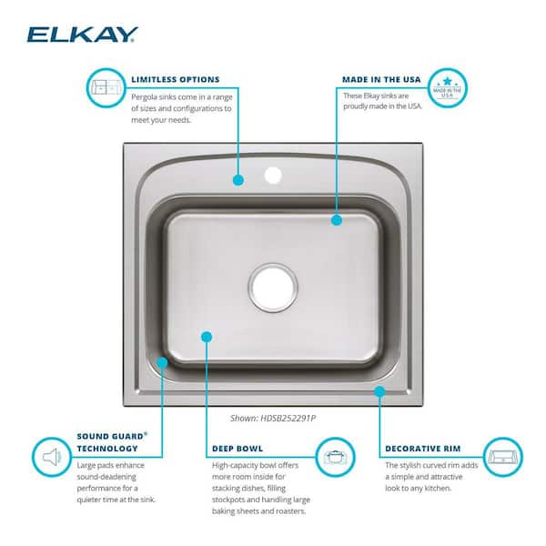 Elkay PSDKR25172 Sink 30 Stainless Steel 