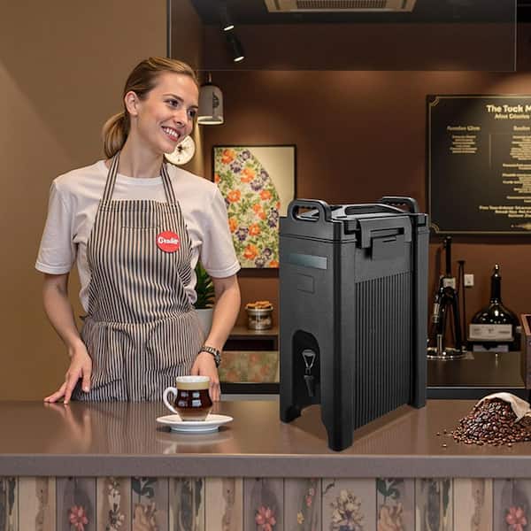 Insulated Beverage Dispenser 5 Gal. Hot and Cold Beverage Server with Spigot Dispenser Cooler for Restaurant