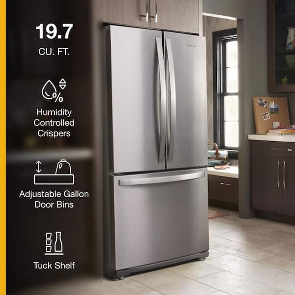 Whirlpool 20 cu. ft. French Door Refrigerator in Fingerprint