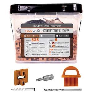 ExtremeKD Ipe Clip Brown Biscuit Style Hidden Deck Fastener Kit for Hardwoods (525-Bucket)