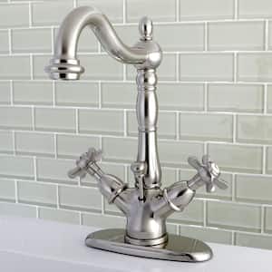 Essex Single Hole 2-Handle Bathroom Faucet in Brushed Nickel