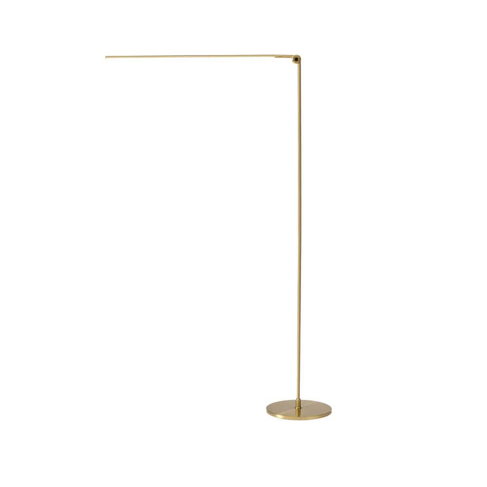 Brightech Libra 64.5 in. Brass LED Swing Arm Floor Lamp with Built-in  Mode Dimmer FL-LBRA-BRS The Home Depot