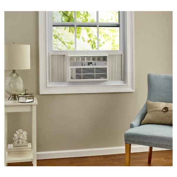 350 sq. ft. 8000 BTUs 115-Volt Window Air Conditioner with Heat Pump and Remote in Gray