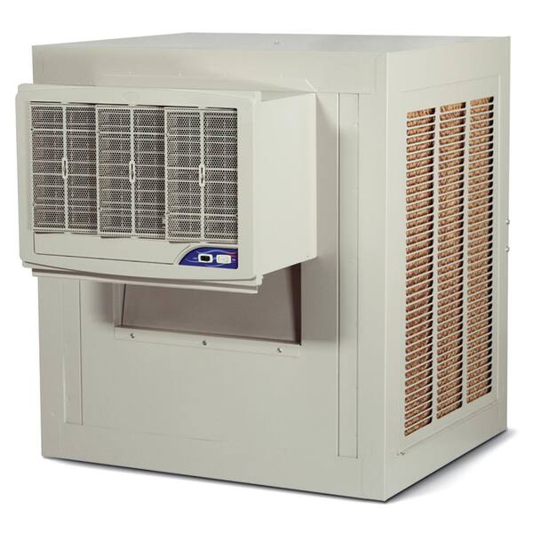 AeroCool 5000 CFM 2-Speed Front Discharge High Efficiency Window Evaporative Cooler for 1800 sq. ft. (with Motor)