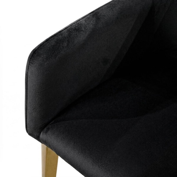Furniture of America Varand Contemporary Black/Matte Gold Fabric