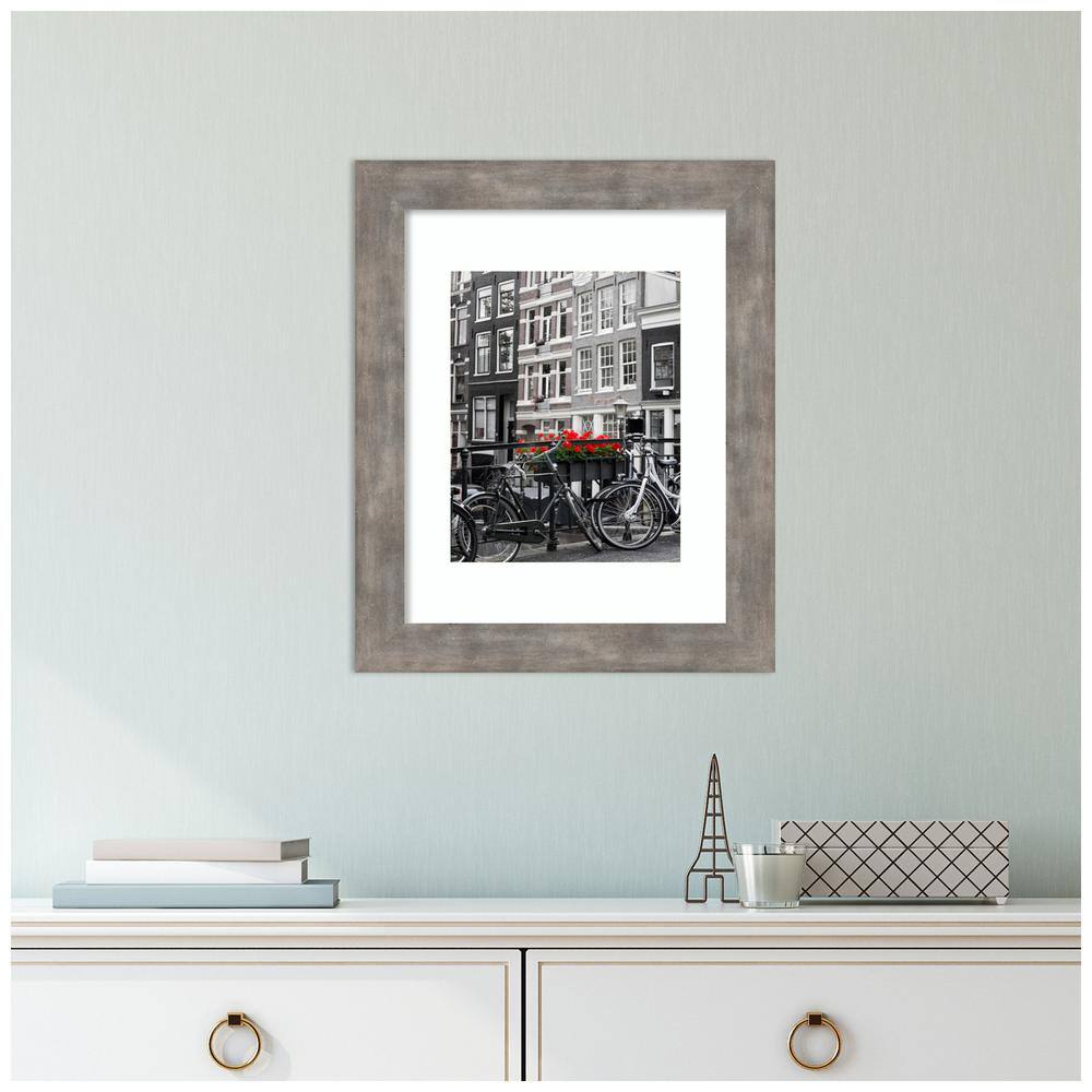 11x14 Marred Pewter Wood Wall Picture Frame