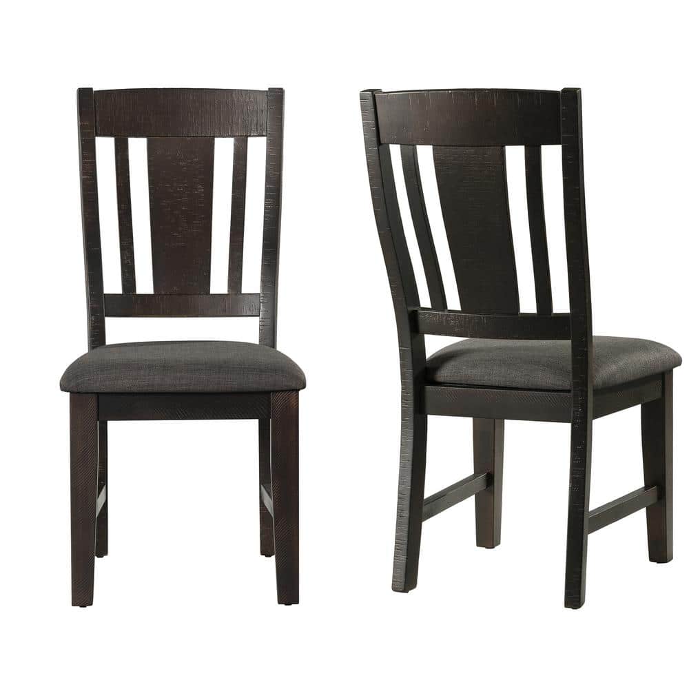 Rustic Gray Oak 7-Piece Dining Set with Lattice Back Chairs