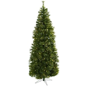 7.5 ft. Cashmere Slim Artificial Christmas Tree with Clear Lights
