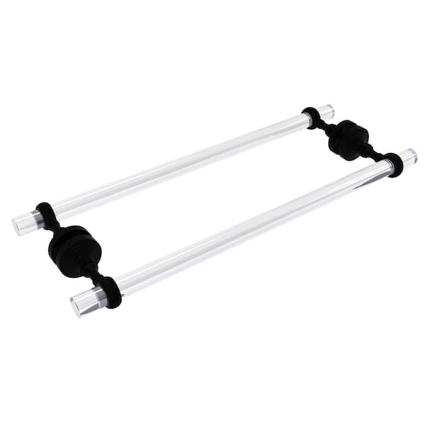Pacific Grove Collection 18 in. Over-the-door Double Towel Bar in Matte Black