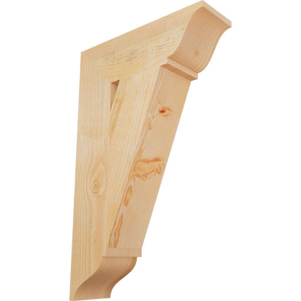 Ekena Millwork 6 in. x 32 in. x 20 in. Douglas Fir Traditional Rough Sawn Bracket