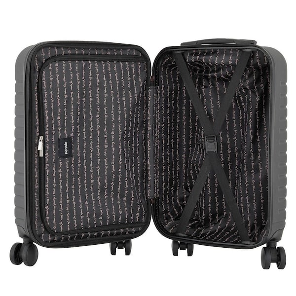 Kensie 20 in. Black Hardcase Expandable Carry-on Luggage KN-91220