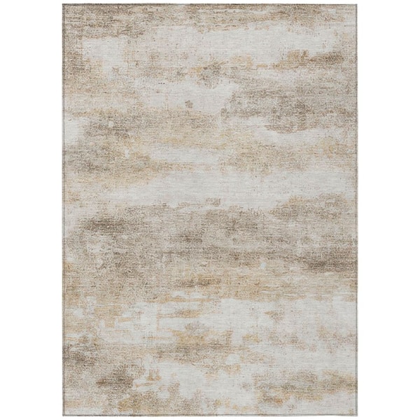 Chantille Machine Washable Indoor/Outdoor Abstract ACN2873 Khaki 10 ft. x 14 ft. Area Rug