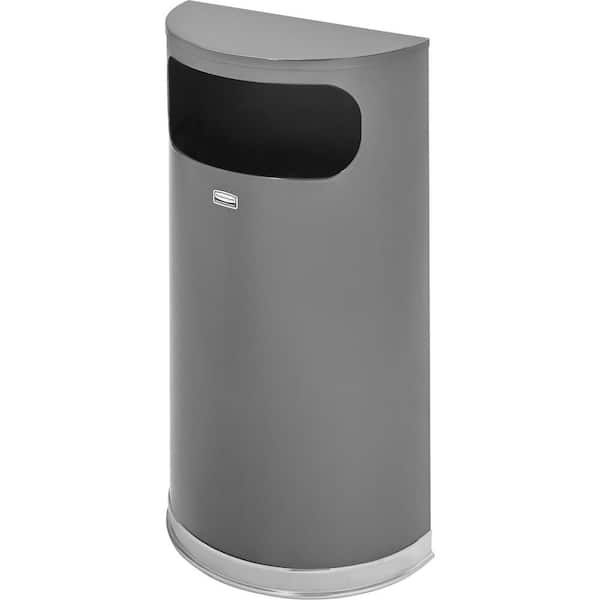 Rubbermaid Commercial Slim Jim Recycling Station Kit, 92gal, 4-Stream Landfill/Paper/Plastic/Cans, Gray