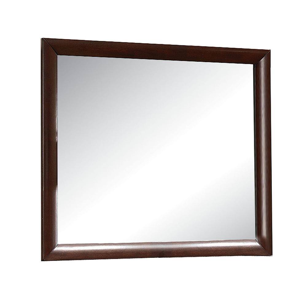 Espresso Rectangular Wooden Framed Dresser Mirror