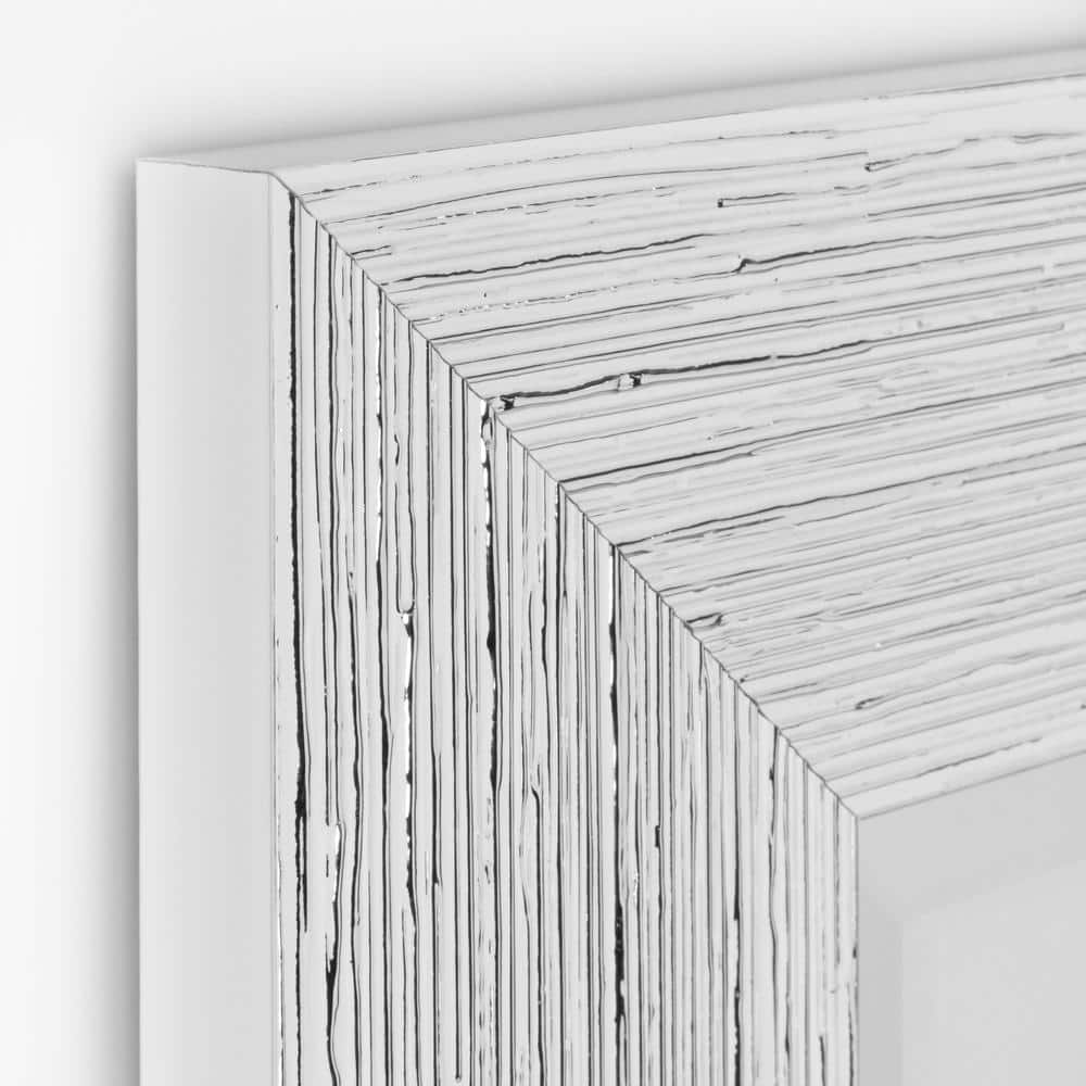 Rectangular Silver Polystyrene Framed Wall Mirror, 23" x 29"