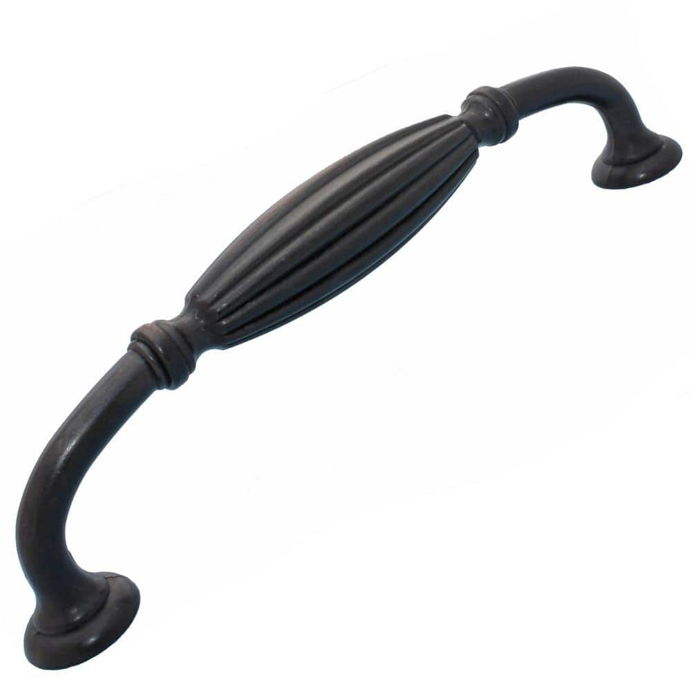 GlideRite 5 in. Center-to-Center Oil Rubbed Bronze Fluted Cabinet Pulls ...