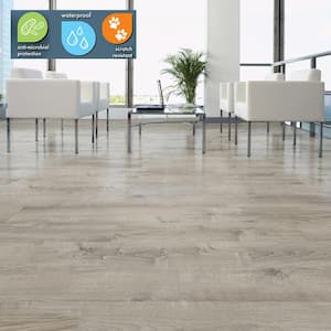 Sterling Oak 30 MIL x 8.7 in. W x 48 in. L Click Lock Waterproof Luxury Vinyl Plank Flooring (20.1 sq. ft./case)