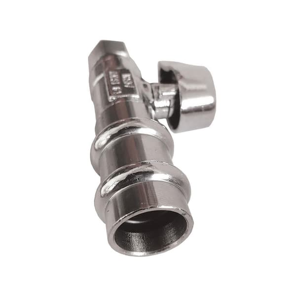 1/2 in. Press x 3/8 in. compression Brass 1/4 Turn straight supply stop with Tear Drop Handle