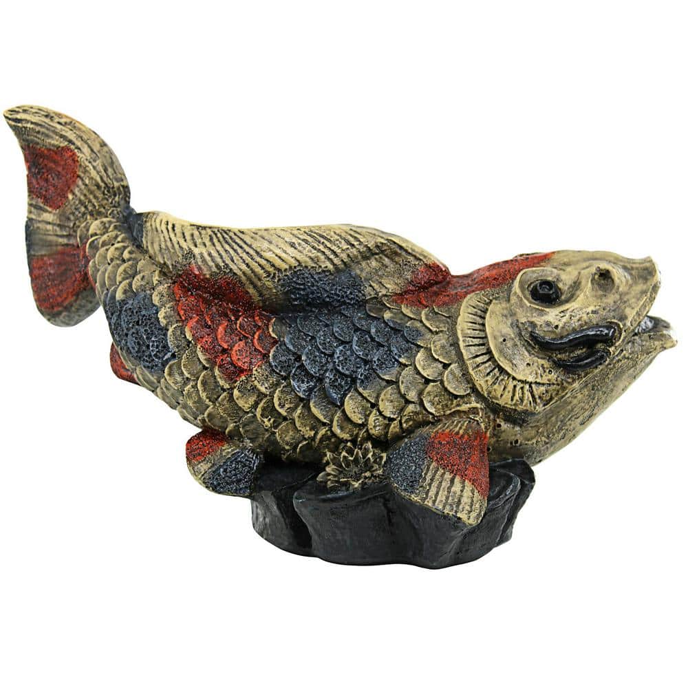 Showa Koi Multicolor Resin Garden Spitter Statue