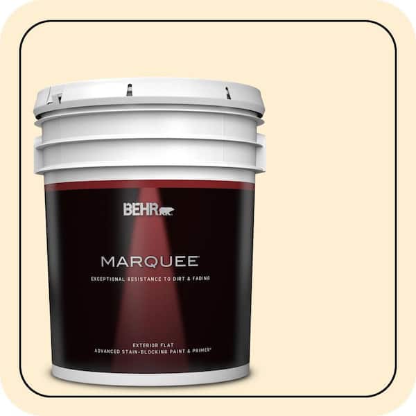 BEHR MARQUEE 5 gal. #350C-1 Downy Flat Exterior Paint & Primer