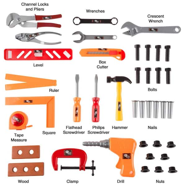 Fun Little Toys Power Tool Workshop Play Construction Tool Set 