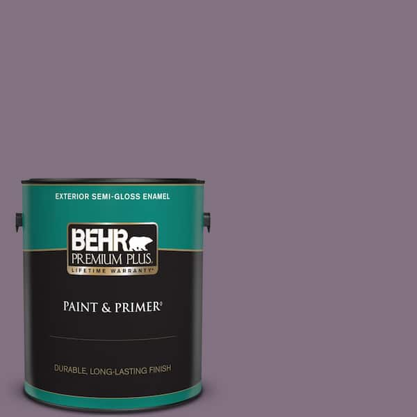 BEHR PREMIUM PLUS 1 gal. Home Decorators Collection #HDC-SP14-9 Decorative Iris Semi-Gloss Enamel Exterior Paint & Primer