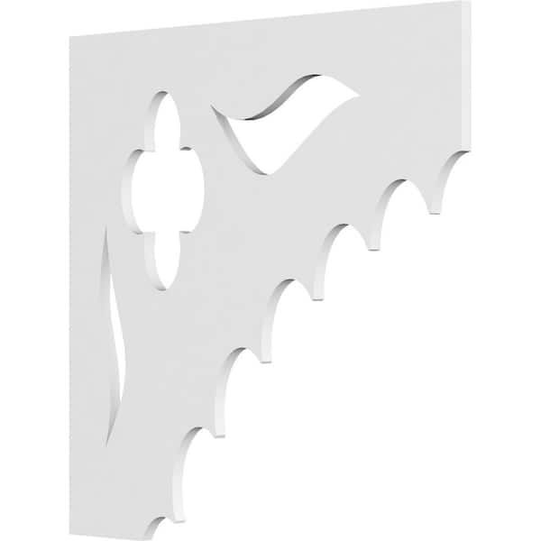 Ekena Millwork 5/8 in. W x 18 in. H x 18 in. D PVC Athens Bracket