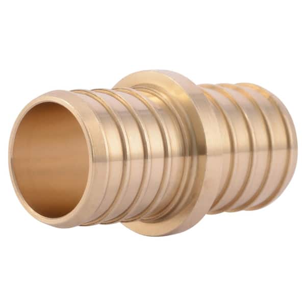 SharkBite 1 in. PEX Barb Brass Coupling Fitting (10-Pack)