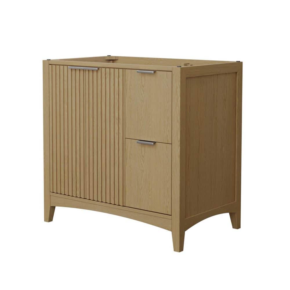 Palmilla 35.25 in. Bath Vanity Cabinet without Top in Natural Oak Assembled price history on PriceWatchPro