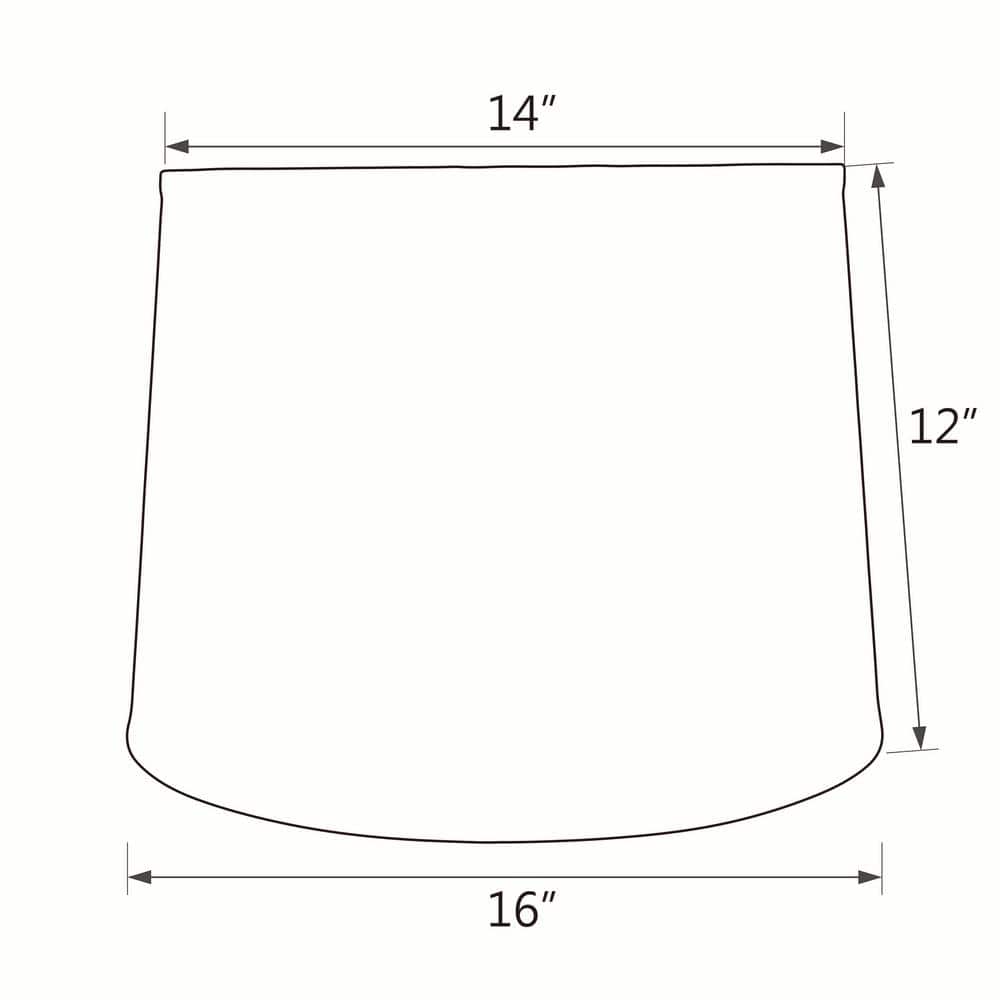 Off-White Linen Empire Lamp Shade, 16" x 12"