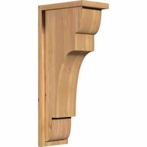 7-1/2 in. x 12 in. x 28 in. New Brighton Smooth Western Red Cedar Corbel with Backplate