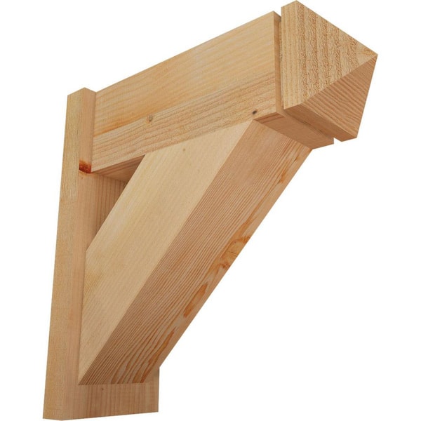 Ekena Millwork 8 in. x 22 in. x 22 in. Douglas Fir Traditional Arts and Crafts Rough Sawn Outlooker