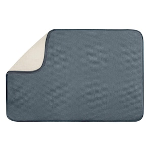 iDry 24 in. x 18 in. X-Large Kitchen Mat in Pewter/Ivory