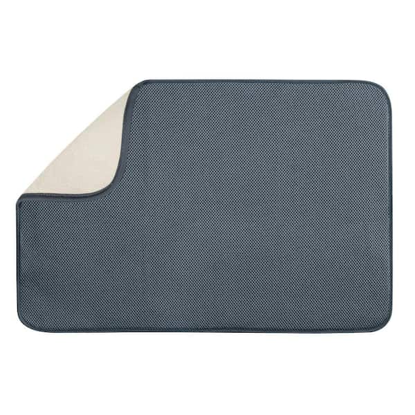 interDesign iDry 24 in. x 18 in. X-Large Kitchen Mat in Pewter/Ivory