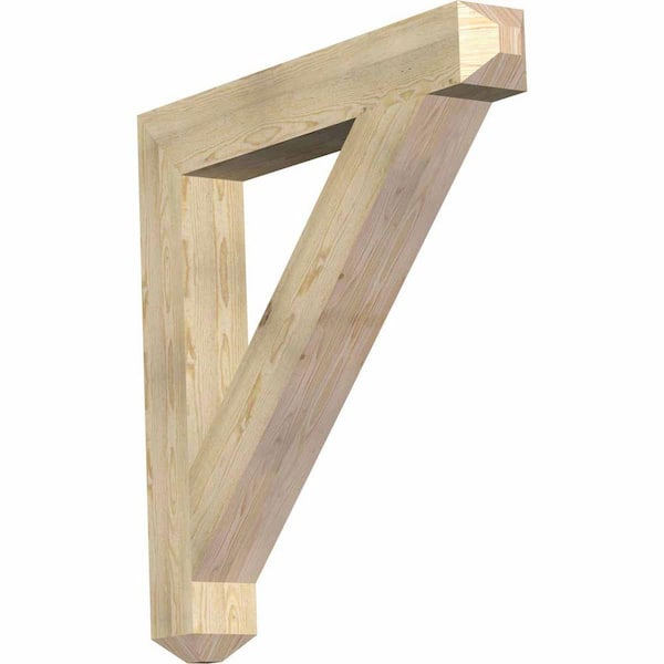 Ekena Millwork 6 in. x 44 in. x 44 in. Douglas Fir Traditional Craftsman Rough Sawn Bracket