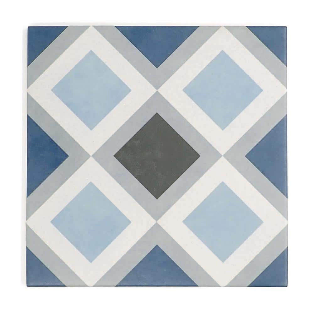Design Blue and Gray Matte Porcelain Wall & Floor Tile