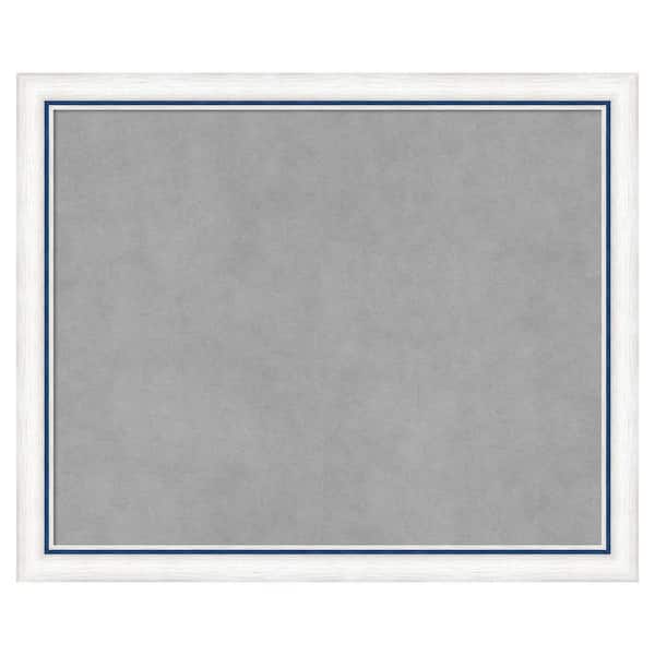 Amanti Art Morgan White Blue 22 in. x 18 in Framed Magnetic Board