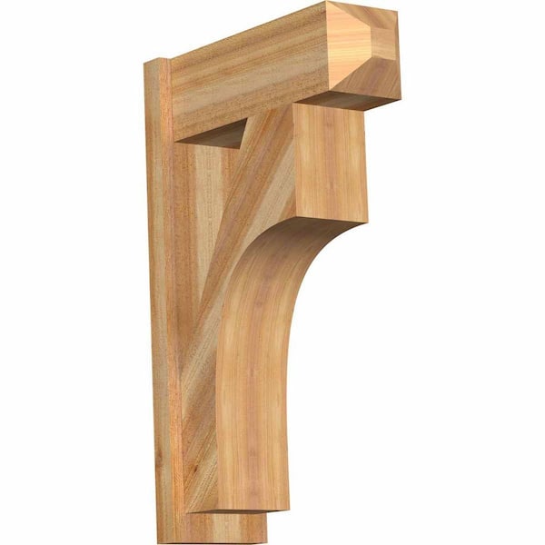 Ekena Millwork 8 in. x 34 in. x 22 in. Westlake Craftsman Rough Sawn Western Red Cedar Outlooker