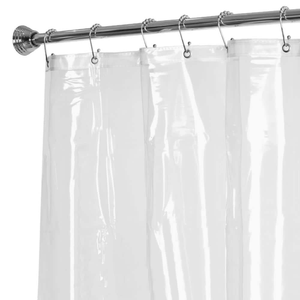 Clear Heavyweight Vinyl Shower Curtain Liner with Metal Grommets