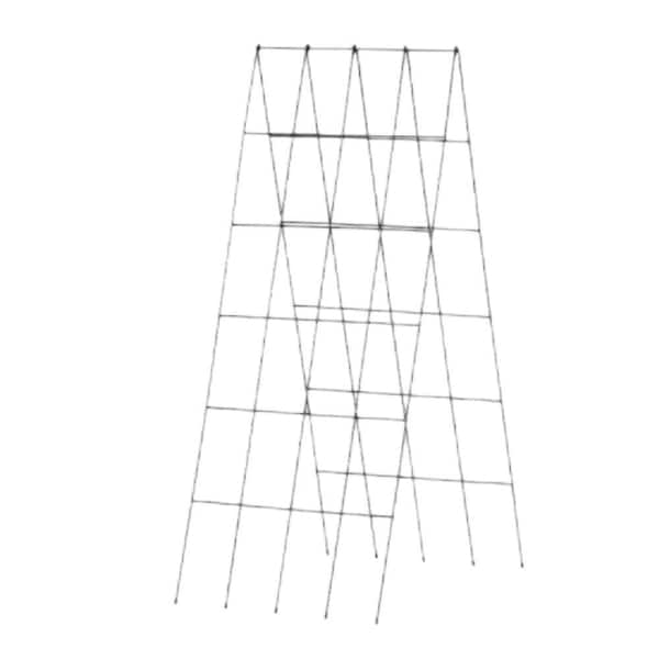 39 in. x 32 in. Foldable Metal Garden Trellis, A-Frame Cucumber Trellis with Clips, Twist Tie and Zip Ties